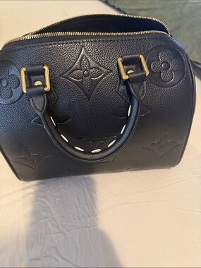 Designer Embossed Dome Satchel - Black